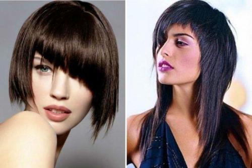 Длинная челка на две стороны с хвостом. Основные виды