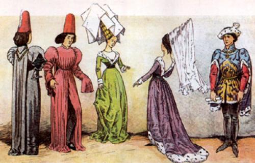 Готический костюм Средневековья. Одежда европейского средневековья: готический стиль (XIII – н. XIV вв.)