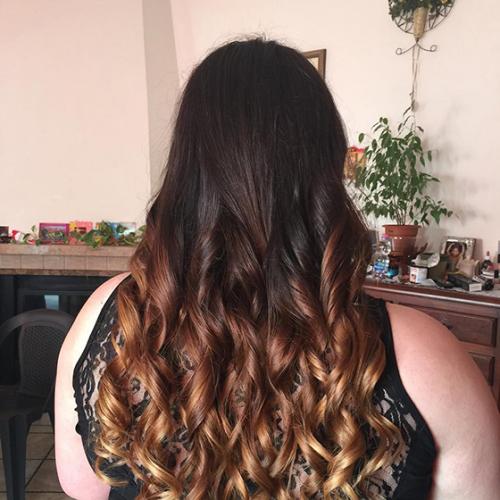 Черные волосы с белыми кончиками. Варианты мелирования