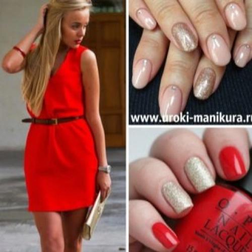 Маникюр к золотому платью. Макияж под золотое и черно-золотое платье 33