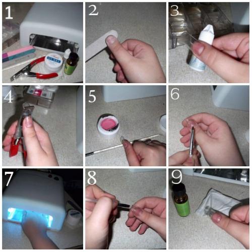 Наращивание ногтей гелем на формах. Гелевое наращивание ногтей в домашних условиях: с чего начать?