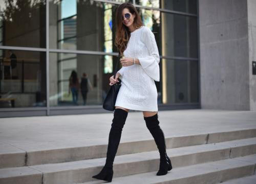 С чем носить ботфорты без каблука замшевые. В фокусе: замшевые ботфорты, с чем их носить и примеры фото 01