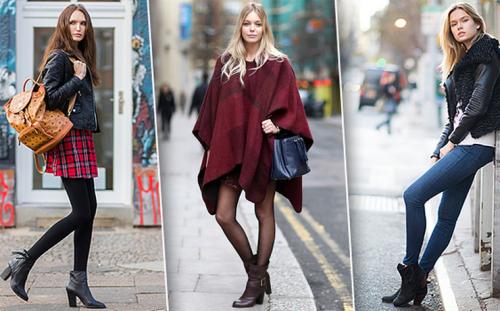 С чем носить ботильоны. Ботильоны на широком каблуке — модно и удобно