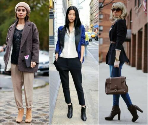 С чем носить ботильоны. Ботильоны на широком каблуке — модно и удобно