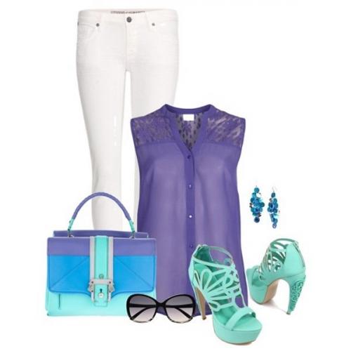 С чем носить голубые босоножки 22 С чем носить голубые босоножки 22