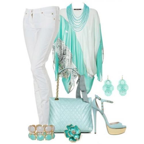 С чем носить голубые босоножки 14 С чем носить голубые босоножки 14