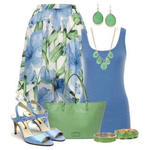 С чем носить голубые босоножки 23 С чем носить голубые босоножки 23