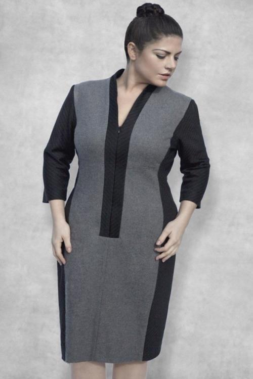 Мода для полных женщин за 40 в 2019 году осень-зима. Платья для полных женщин осень-зима 2019 2020 фото