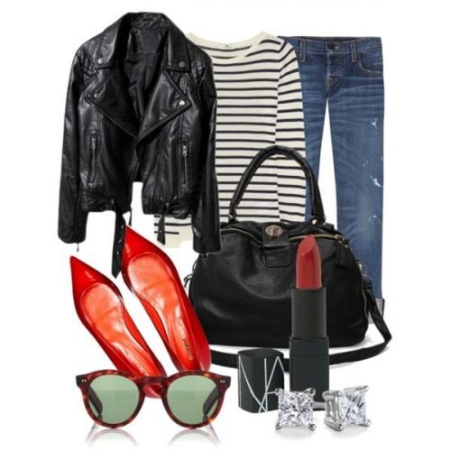 С чем носить красные балетки 02 С чем носить красные балетки 02