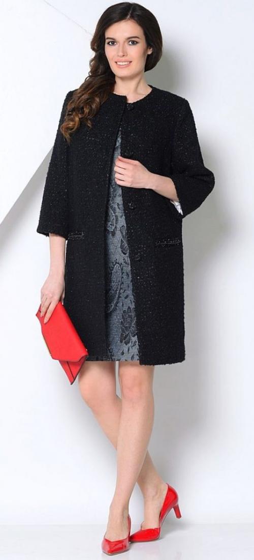 С чем носить черное пальто без воротника. С чем носить пальто без воротника