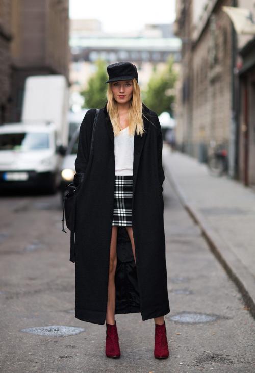 Черное пальто с чем носить зимой. С чем носить чёрное пальто женщинам