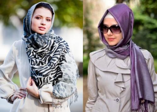 Теплый шарф на голову. шарф-палантин на голове. 12