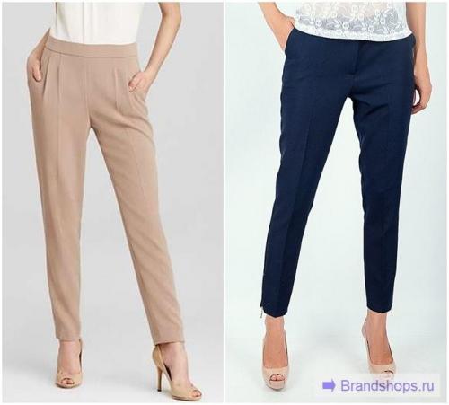 Узкие женские брюки со стрелками. Обзор фасонов
