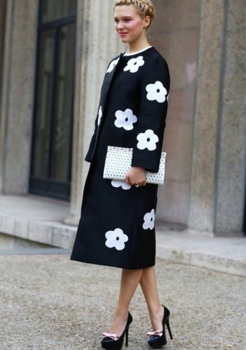 Зимнее черное пальто с чем носить. Как носить различные модели? 03