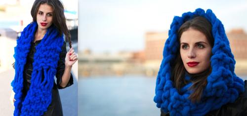 Теплый шарф на голову. шарф-палантин на голове. 09