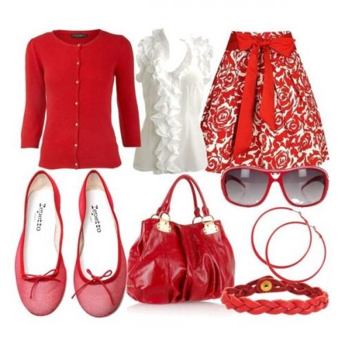 С чем носить красные балетки 08 С чем носить красные балетки 08