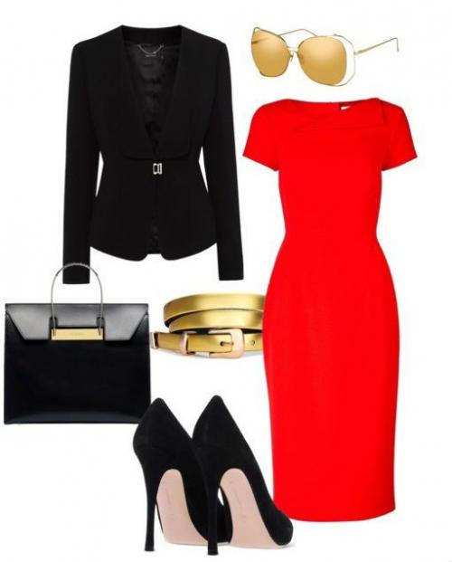 Пояс к красному платью. Как носить красное платье