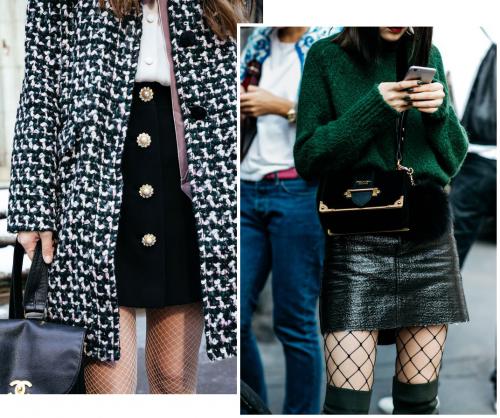 Колготки в сетку и джинсы. Must have: Сетка / fishnet tights