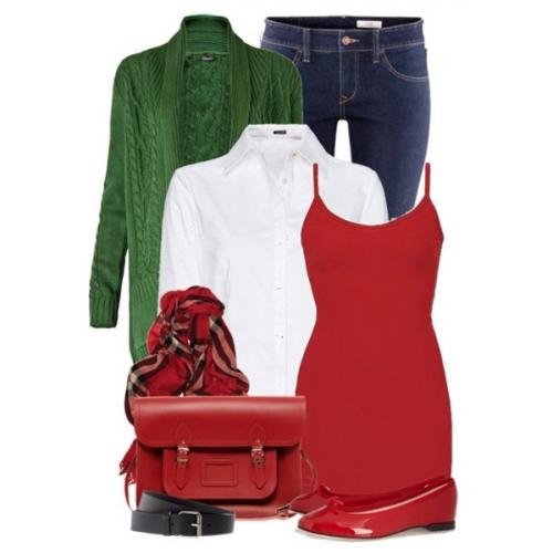 С чем носить красные балетки 07 С чем носить красные балетки 07