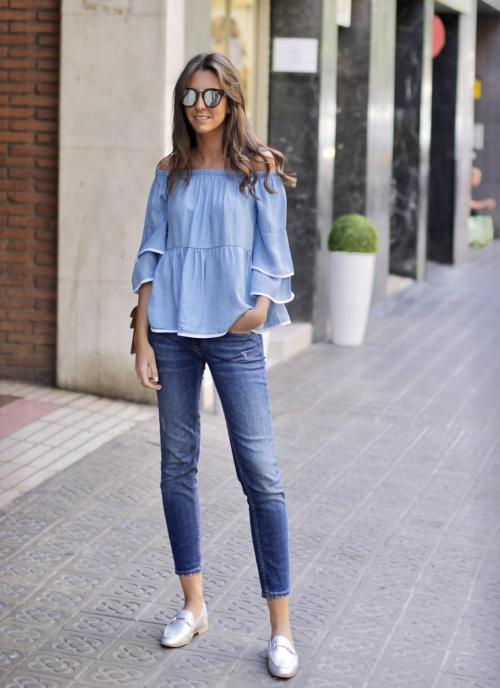 Топ с открытыми плечами. Как носить топ с открытыми плечами этим летом: 11 стильных вариантов