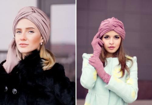 Теплый шарф на голову. шарф-палантин на голове. 15