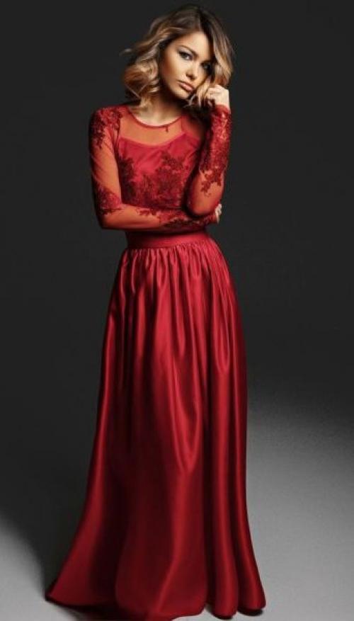 Длинная юбка из атласа. С чем и куда носить атласную юбку?