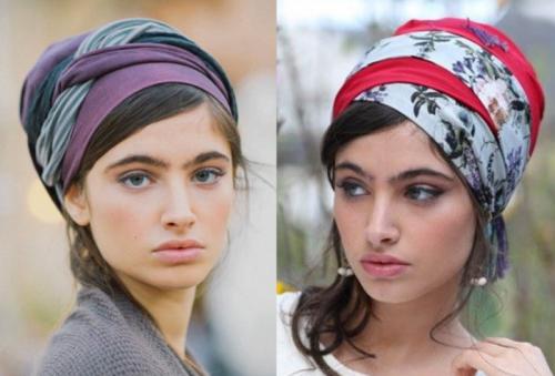 Теплый шарф на голову. шарф-палантин на голове. 21