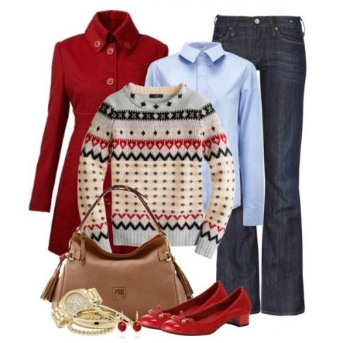 С чем носить красные балетки 04 С чем носить красные балетки 04