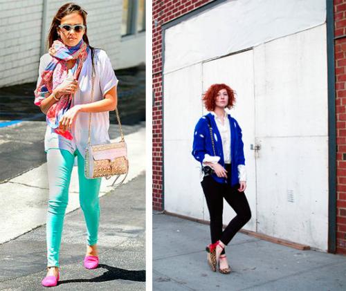 С чем носить синие балетки. С чем носить балетки. Модные рекомендации с фото