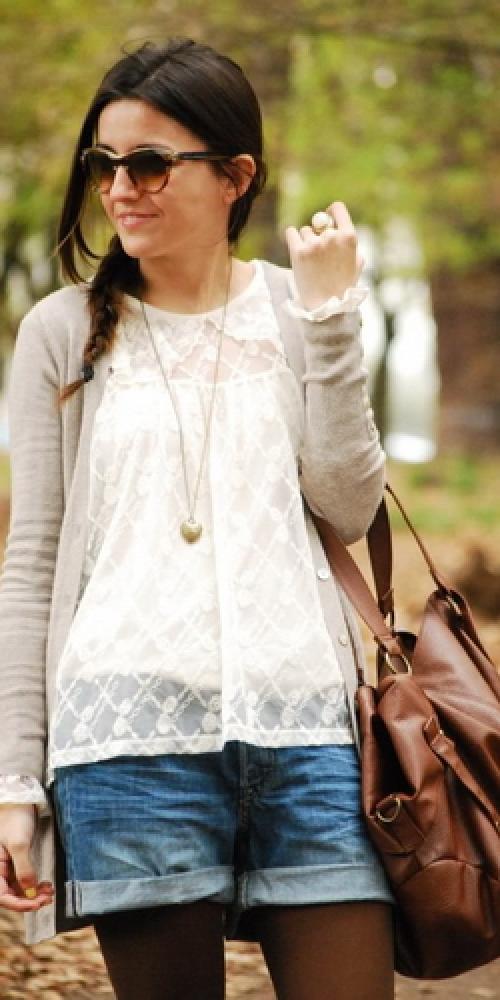 С чем носить бежевую кружевную блузку. С чем носить кружевные блузки
