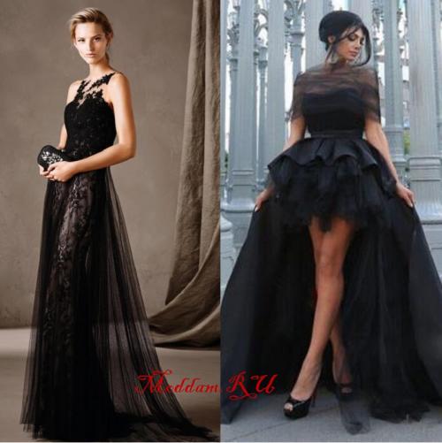 Как украсить черное платье с длинным рукавом. Длинное вечернее платье «в пол»: кружевное и не только