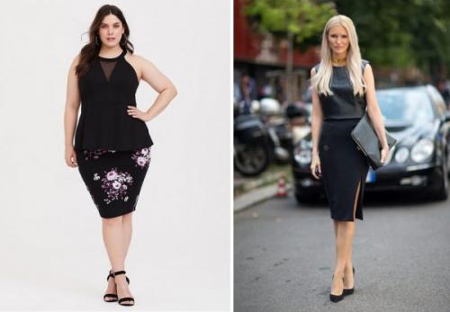 Юбка карандаш в вертикальную полоску черно-белая с чем носить. Варианты и модели: