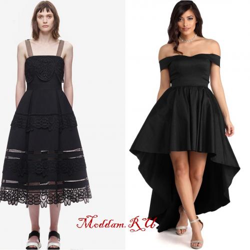 Как украсить черное платье с длинным рукавом. Длинное вечернее платье «в пол»: кружевное и не только