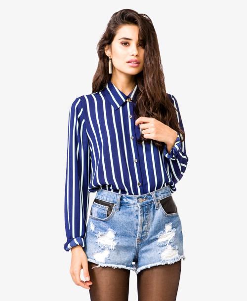 Полосатая рубашка с чем носить. С чем носить женскую полосатую рубашку