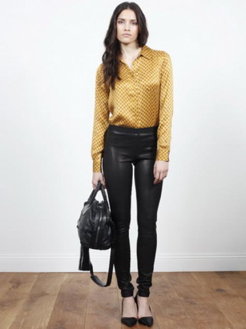 С чем носить кожаные штаны зимой. С чем носить кожаные штаны 03