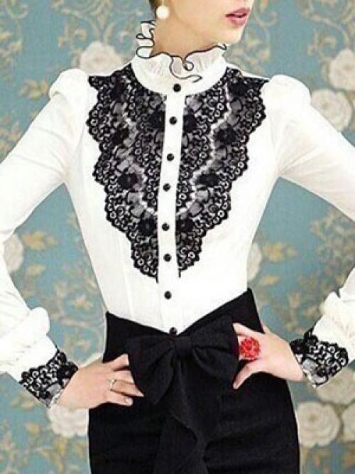 Как украсить женскую белую рубашку. Украшение блузки пайетками 08 Как украсить женскую белую рубашку. Украшение блузки пайетками 08