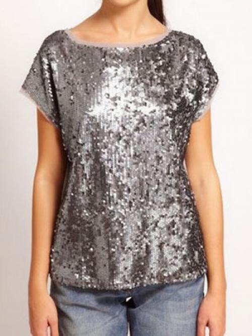 Как украсить женскую белую рубашку. Украшение блузки пайетками