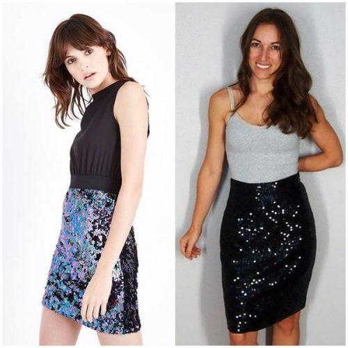 Юбка с пайетками золотая. С чем носить юбку с пайетками в будничной жизни