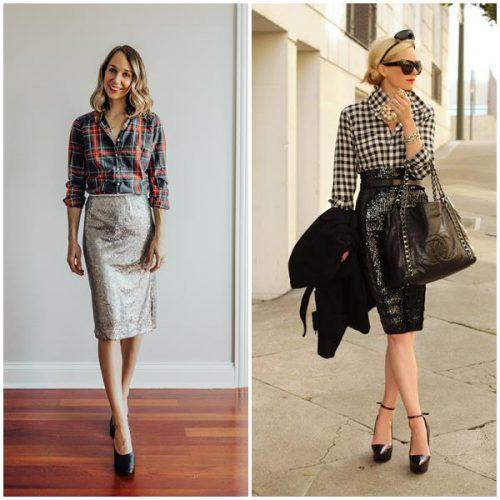 Юбка с пайетками золотая. С чем носить юбку с пайетками в будничной жизни