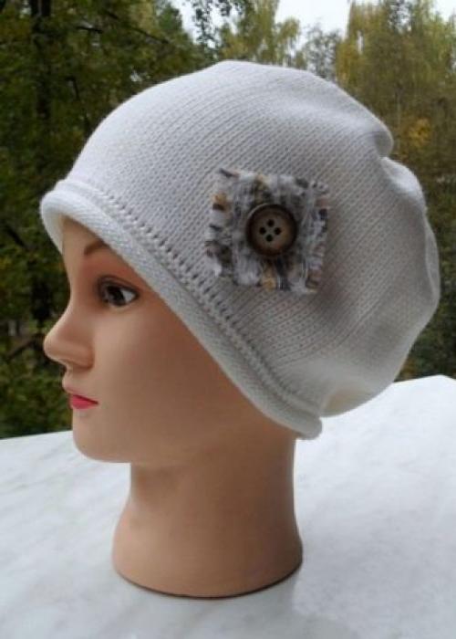 Берет для круглого лица спицами. Для 35-40 лет 08 Берет для круглого лица спицами. Для 35-40 лет 08