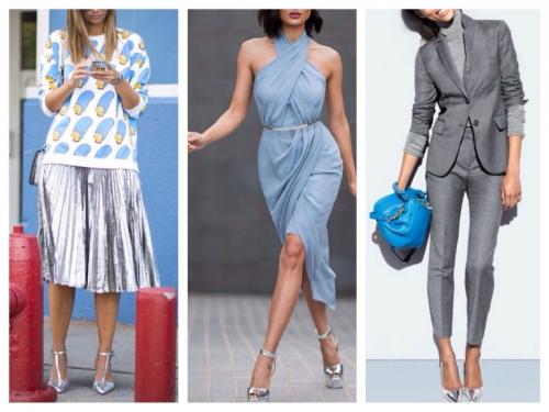 Юбка металлик с чем носить. Сочетание с другими цветами