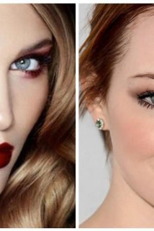 Макияж черный с красным. 