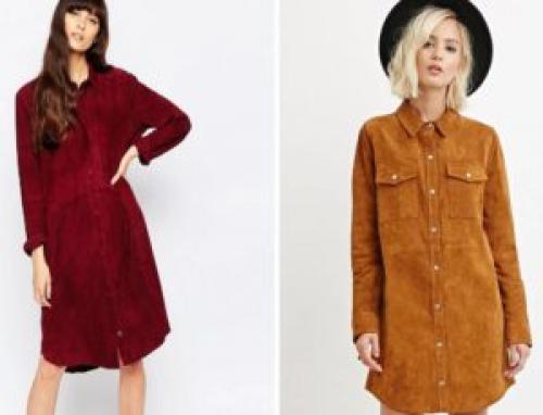 Платья из замши 2019. Фасоны
