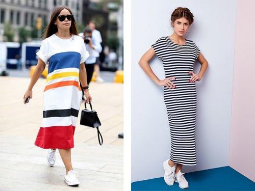 Платье и кеды на выпускной. Кеды с платьем