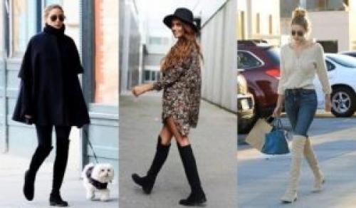 С чем носить замшевые ботфорты