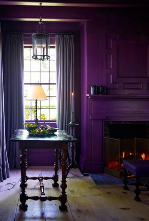 Сливовый цвет сочетание в интерьере. Сливовый цвет в интерьере в закладки 13