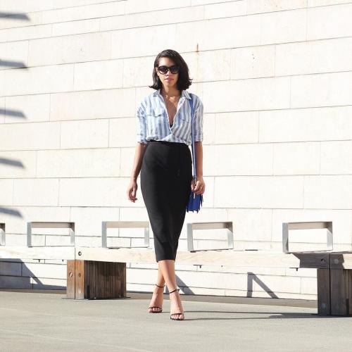 Образы с полосатой рубашкой. Разновидности женских рубашек