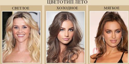 Цветотип Лето - признаки типа внешности, правила выбора капсульного гардероба, макияжа и оттенка волос