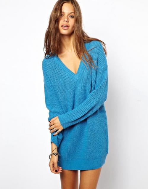 Платье-свитер, как и с чем носить. Вязаное платье-свитер 07 Платье-свитер, как и с чем носить. Вязаное платье-свитер 07