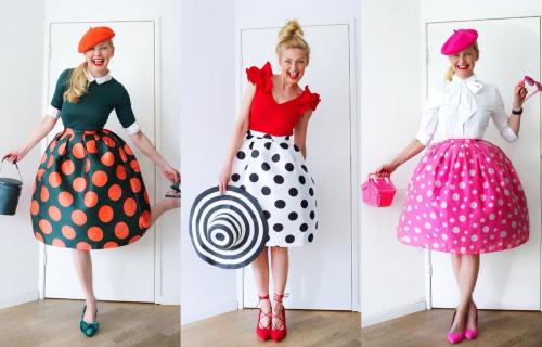 С чем носить плиссированную юбку в горошек. Юбка в горошек - роскошные модели по типу фигуры